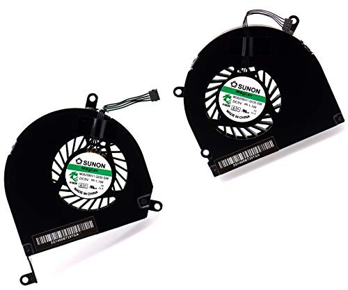 Deal4GO Ventilador de refrigeración para CPU izquierdo y derecho con enfriador GPU para MacBook Pro A1286 2008 2009 2010 2011 2012 2013 922-8702 922-8703