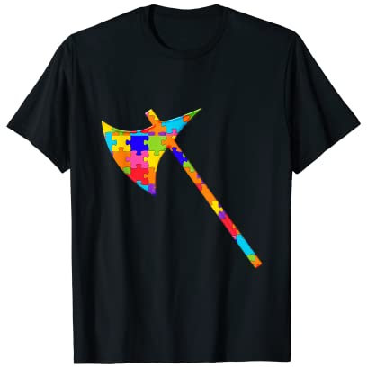 Axe lumberjack woods Jigsaw Autism Puzzle T-Shirt