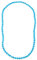 ELEDORO Edelstein Perlenkette Collier endlos geknotet 8mm 80cm lang Howlith blau