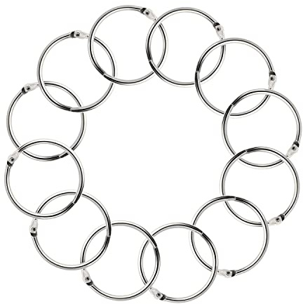 Bücher Ringe,50pcs Buch Ring Loseblatt Verbinder Ringe Karteikarten Ring Schlüsselringe Binderinge Buchbinderinge Binder Ringe Heftstreifen buchring Metallring,für Album Document Scrapbook(40mm)