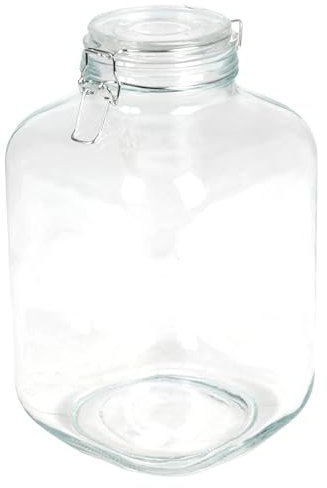 BURI 6x XXL Drahtbügelglas 4,8L Einmachgläser mit Bügelverschluss Vorratsdosen mit Deckel luftdicht Küche Zubehör Gläser Set Vorratsglas Vorratsgläser Glas Metall Lebensmittel 6 Stück Einmachglas