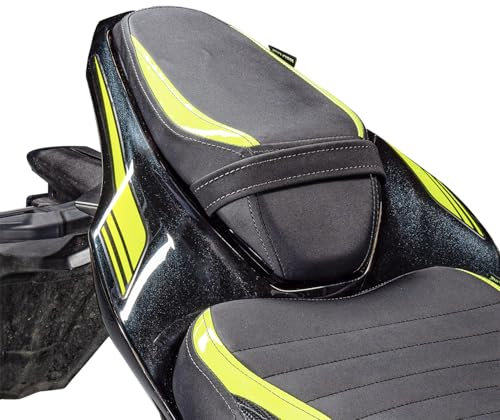 Motorrad Leder Sozius Sitz Hinteren Beifahrerkissen Sitzkissen Sitzpad Sitzbezug Sitzbank Kompatibel mit Z900 Z 900 2017 2018 2019 2020 2021 2022 2023 2024, Hellgrün