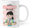 Caribu design Tazza Veterinaria Personalizzata con Nome e Colore Capelli - Idea Regalo per Medico Animali Personalizzabile e Originale Compleanno, Natale, Laurea, Lavoro (Veterinaria Donna)