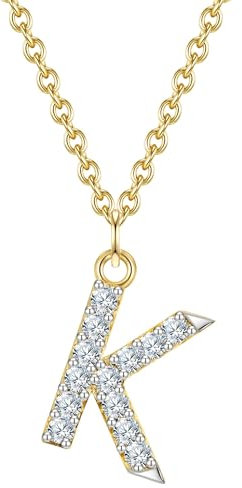 Glanzstücke München Damen Kette Buchstabe K aus 925/- Sterling Silber mit Zirkonia