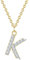 Glanzstücke München Damen Kette Buchstabe K aus 925/- Sterling Silber mit Zirkonia