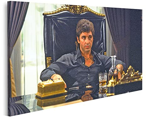 islandburner Bild auf Leinwand Icona Pacino Scarface Tony Montana Cult Gangster Movie Holly Bilder Drucke für Wohnzimmer Büro