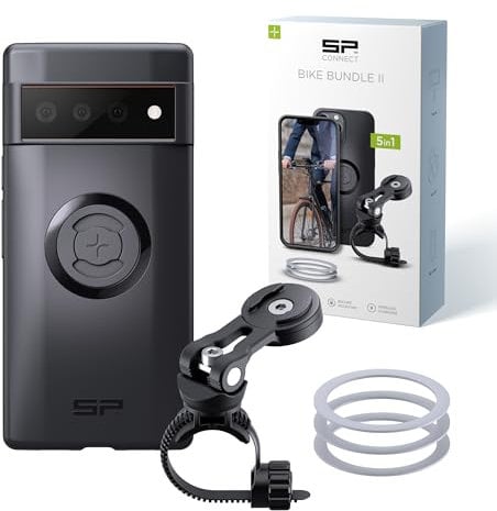 SP CONNECT Bike Bundle II | SPC+ | kompatibel mit Google Pixel 6 Pro | Handyhalter für Fahrradlenker | Mountainbike Rennrad Handy Halterung