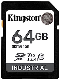 Kingston Industrial Carte SDXC 64GB Class 10, UHS-I, U3, V30, A1 pSCL