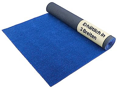 Primaflor Kunstrasen-Teppich - SPRING, Blau, 2,00m x 11,50m, 7 mm Hoch, UV-Beständiger, Wasserdurchlässiger, Grüner Rasenteppich, Outdoor Bodenbelag, Kunstgras für Terrasse und Balkon