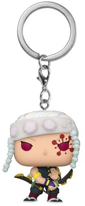 Funko Pop! Keychain: Demon Slayer - Tengen Uzui - Mini-Figurine en Vinyle à Collectionner Porte-clés Fantaisie - Cadeau de Noël - Idée de Cadeau - Produits Officiels - Anime Fans - Mini-Figurine