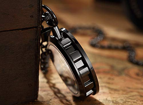 ROLTIN Retro Steampunk Skelett mechanische Fob Taschenuhr römische Ziffern Uhr Halskette Anhänger Handaufzug Männer Frauen Kette Geschenk
