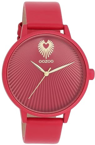 Oozoo Timepieces Damen Uhr | Armbanduhr Damen mit Lederarmband | Hochwertige Uhr für Frauen | Edle Analog Damenuhr in rund