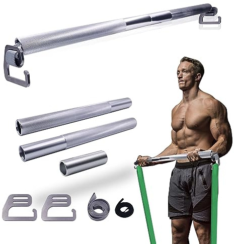 J Bryant Widerstandsband, 54,9 cm, mit großem Haken, robuste Stange, Kniebeugen, Ganzkörper-Krafttraining, tragbares Heimtrainingsgerät