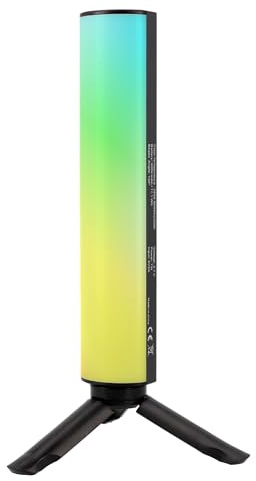 ayex RGB LED Videolichtstab rundförmig mit 184 universellen Lichtperlen 3000mAh Akku ladbar über USB-C