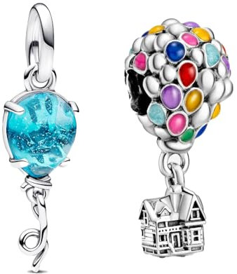 Feitery Azul Globos Charm Compatible Pandora Pulsera Murano Glass Charms Abalorios para mujer Joyería