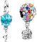 Feitery Azul Globos Charm Compatible Pandora Pulsera Murano Glass Charms Abalorios para mujer Joyería