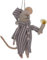 Pommerntraum ® | Dekorationsfigur Sammlerfigur Filzmaus im Pyjama mit Kerze Weihnachtsdekoration Weihnachtsmaus Dekoration Maus Mäuserich (Willi)