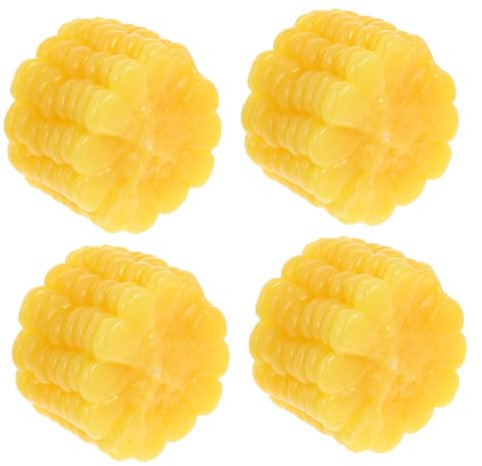 LIFKICH 4pcs Children's Kitchen Decoration Hey Bear Sensory Fruit Birthday Decorations Fake India Vegetable Props Restaurant Decoration Play Vegetables Toy Staue Corn Cake Pvc Artificial