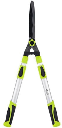 Telescopic Hedge Shears Precision Cutting Extended Reach Comfort Grips 64-84cm Reach Ideal for Hedges, Shrubs, and Topiary Plants Garden Gear