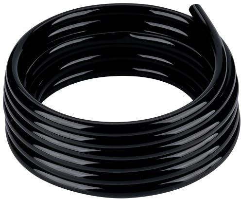 ZY-hosetube Schwarzer Vinylschlauch, 0,95 cm ID × 1,27 cm Außendurchmesser, 15 m, flexibler PVC-Kunststoffschlauch, Hybridschlauch, Transfer von Wasser, Luft, Öl für Teich, Springbrunnen, Garten,
