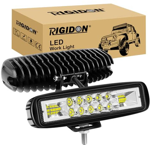 RIGIDON 2x 6 Zoll 24W Led Strahler, 12V 24V Led arbeitsscheinwerfer, rückfahrscheinwerfer für Auto ATV LKW KFZ Fahrzeuge 4x4 traktor Motorrad, Wasserdicht offroad beleuchtung, led spot arbeitsleucht