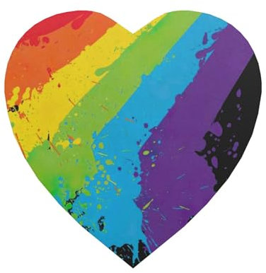 Regenbogen Splat LGBT Stolz, Magnetischer Kühlschrankaufkleber in Herzform, weichmagnetische Kühlschrankmagnete, Möbeldekoration, 1 Stück