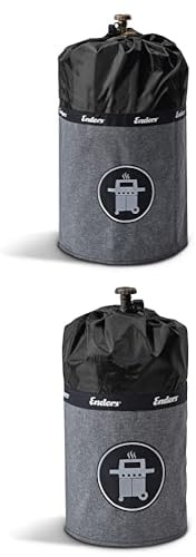 Enders Gasflaschenhülle Style Black + Gasflaschenhülle Style Black 5 Kg, Inklusiv SilikonfüÃŸe, Keine Rostränder, Wasserabweisend, Uv-s