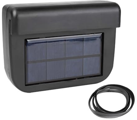 Solar Powered Car Window Fan - Versatile Vent Fan for Car Cooling | Portable Window Ventilation Fan, Solar-Powered Air Circulator | Perfect for Enhancing Airflow and Cooling Your Vehicle