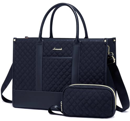 LOVEVOOK Laptoptasche Shopper Damen 15,6 Zoll, Wasserdicht Arbeitstasche Handtasche Groß Schultasche Tasche Aktentasche Lehrertasche, Leder Handbags Notebooktasche für Büro Arbeit Uni