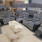 Rio Cord Fabric Recliner Sofa With Cupholders - Manual Recliner Sofa - Grey and Black (3+2 Seater)