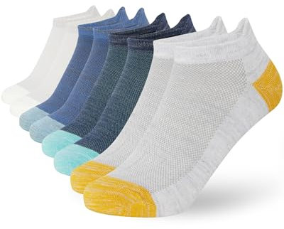 FM London Lot de 8 Paires de Chaussettes pour Homme en Bambou, Socquettes pour Homme, Chaussettes de Running, Respirantes, Résistantes aux Odeurs, avec Languette de Protection au Talon