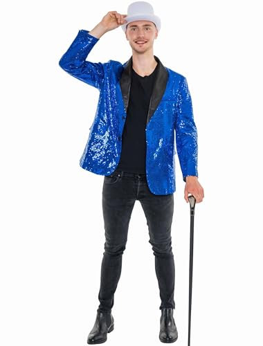 Deiters Sakko mit Pailletten Herren blau L