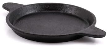 Cast Iron Cookware Tawa for Dosa/Fish Fry/Chapati/Roti/Naan/Dosa Tawa/Dosa Kallu/Chatti/Iron Tawa Gas and Induction Compatible Black 8 Inch