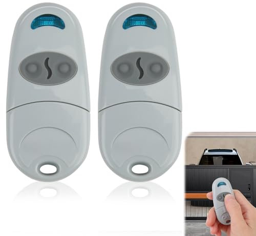 2 Pcs Telecommande Universelle de Portail, 433.92MHz Universal Fernbedienung Transmitter, 2 Canaux Compatible avec Came Top 432EV, 432NA, 432EE, 432M, 432S, T432, 432A, Piles incluses