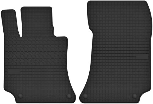 Gummimatten Vorne Gummi Fußmatten passend für Mercedes E W212 (2009-2017) - Passgenau Schwarz