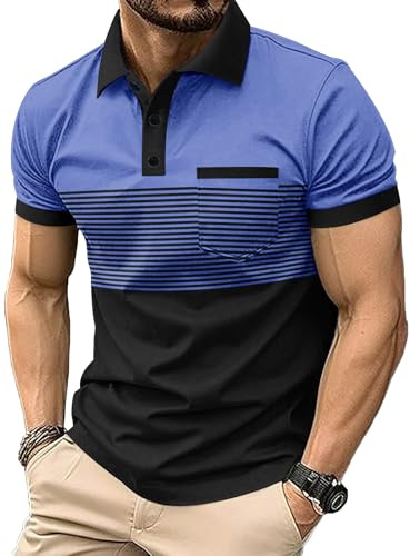 Men's Polo Shirt Short Sleeve Golf Athletic Casual Business Office Top Tee Multi Colors