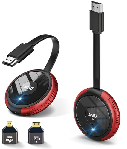 HDMI Wireless Sender and Receiver, 165FT/50M Wireless Video Transmission | AIMIBO Wireless HDMI Extender 1080P, Plug & Play for Business/Home, Streaming Video from Tablet Laptop PC Mobile HDTV Monitor