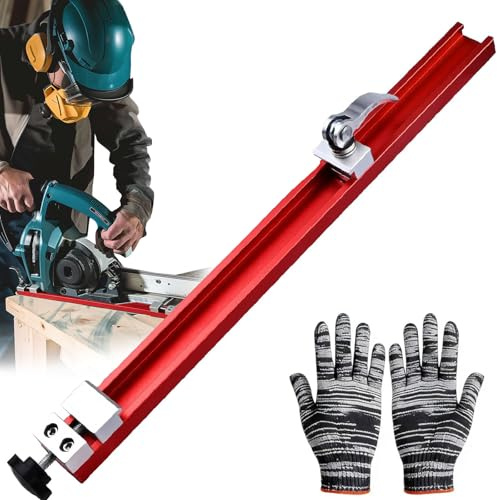 Professional Circular Saw Guide Rail Track -Aluminium Electric Circular Saw Milling Positioning Clamp|Adjustable Cutting Machine Base Guide for Precision Woodworking Cuts