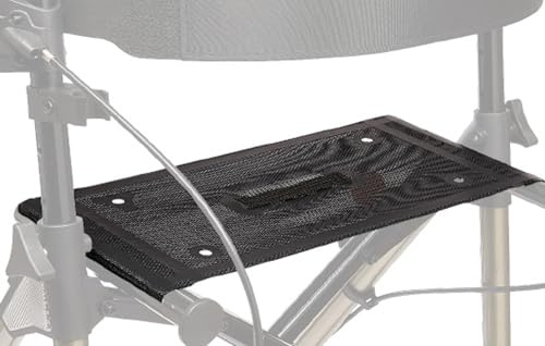 SoNa24 Sitzbespannung Sitzgurt Sitznetz für Dietz Taima M, M-ECO, M-GT, XC Rollator ab Q03/2024 | Netzbespannung schwarz mit Zugband und Ausspaarungen für Tablett