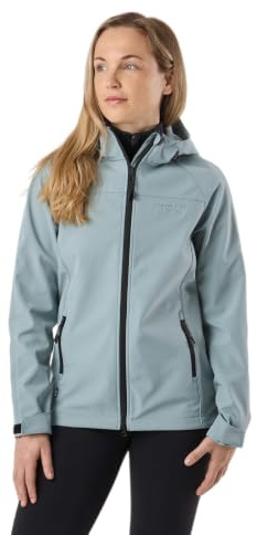Swedemount Stryn Softshelljacke Damen, Wasserabweisend | 5.000 mm Wassersäule, winddicht, atmungsaktiv, 2 Taschen, verstellbare Kapuze und Bündchen