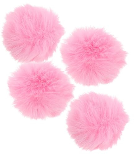 Generic 4 St Rosa Furry Mikrofonvindskydd för Lavalier och Kläm-mikrofoner Bullerreducerande Fjäderlätt Skydd för Podcast Utomhusinspelning och Video