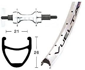 Bike-Parts H-Rad 75Schr ZKR Laufrad Silber 1size