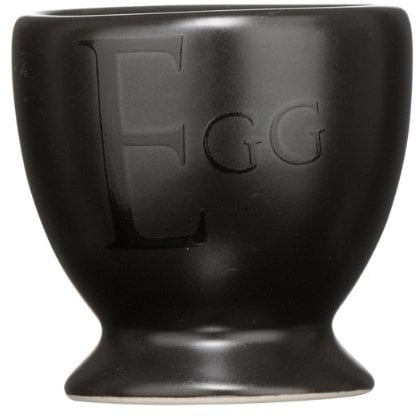 Premier Housewares Text Egg Cups - Black, Set of 4