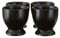 Premier Housewares Text Egg Cups - Black, Set of 4