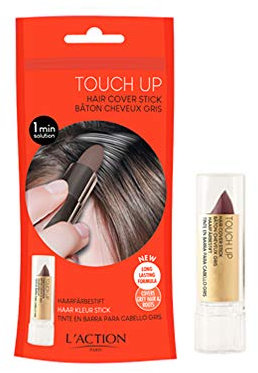 L'Action Paris Hair Cover Stick, Covers Grey and Discoloured Roots, Washes Out, Mahogany