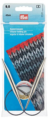 Prym 212220 Rundstricknadeln MS 40 cm 9,00 mm silberfarbig