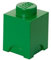 LEGO Aufbewahrungsstein, 1 Noppe, stapelbare Aufbewahrungsbox, 1,2 l, grün (dunkelgrün)