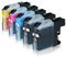 Logic-Seek 5 Tintenpatronen kompatibel für Brother LC-123 LC123 LC-121 LC-127 LC-125 XL für MFC-J470DW MFC-J870DW DCP-J552DW - Schwarz je 20ml, Color je 14ml mit Chip