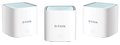D-Link M15-3 EAGLE PRO AI AX1500 Mesh System (3-er Set, AI Wi-Fi/Traffic Optimiser, AI Parental Control, Gigabit Ports, MU-MIMO, 1024 QAM, OFDMA, WPA3, kompatibel mit Alexa/Gooogle Assistant)