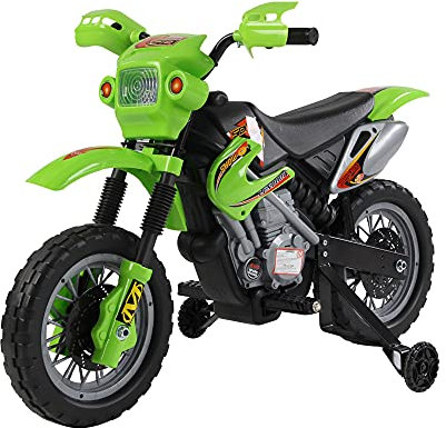 HOMCOM 6V Kids Child Electric Motorbike Ride on Motorcycle Scooter Children Toy Gift for 3-6 Years (Green)